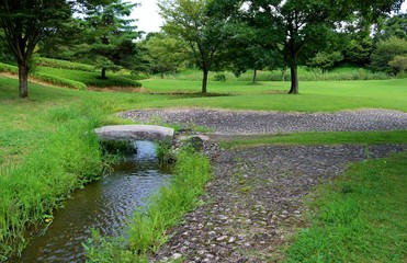 小川　公園　緑
