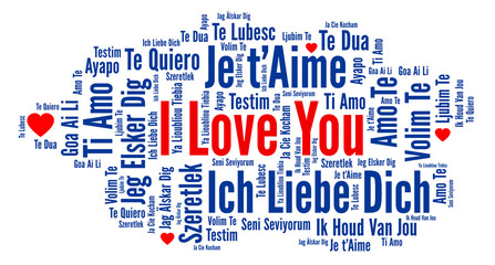 I Love you in different languages word cloud © Ricochet64