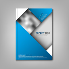 Brochures book or flyer with abstract blue design