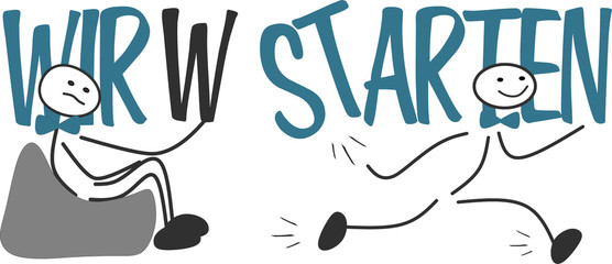 Strichmännchen..warten - starten