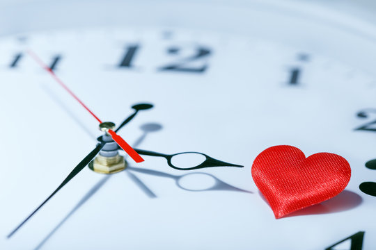 Time for love. The concept of the time of love, the time of date, the wedding, the day of St. Valentine.