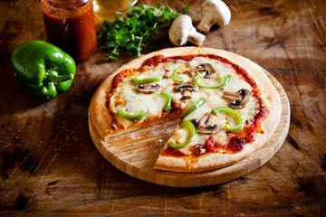 Homemade Pizza With Organic Vegetables
