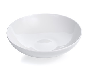 White bowl isolated on white background
