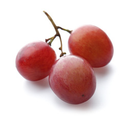 Fresh ripe grapes on white background