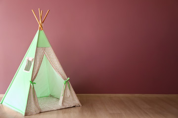 Cozy play tent for kids in child room