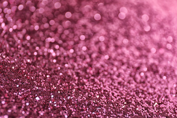Shiny pink sequins, closeup