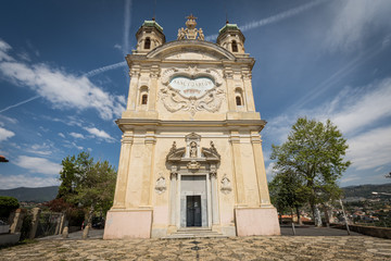 Fototapeta na wymiar Sanctuary of the Madonna della Costa, Sanremo Italy