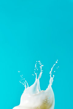 milk splashing everywhere.