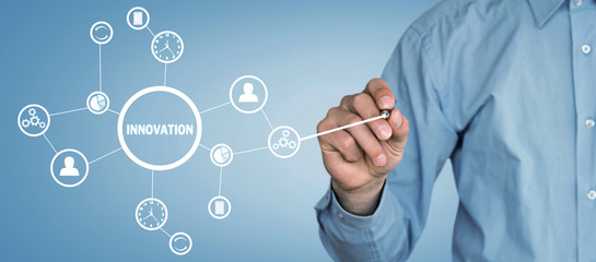 Business concept. Man with Innovation technology