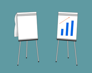 Diffrent variant of flipchart. Vector illustration.