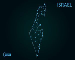 Map of Israel. Vector illustration. World map