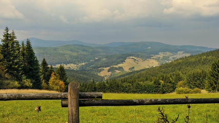 Fototapeta na wymiar the biggest mountain in Czech republic