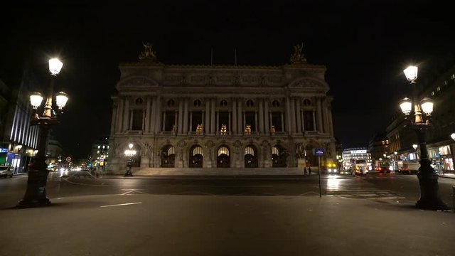 Paris,France-October 16, 2018: Palais Garnier in Paris early in the morning