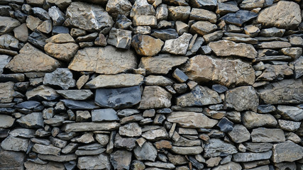 typical dry stines wall