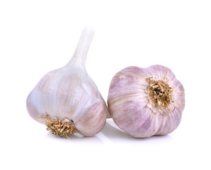 Fresh garlic isolated on white background