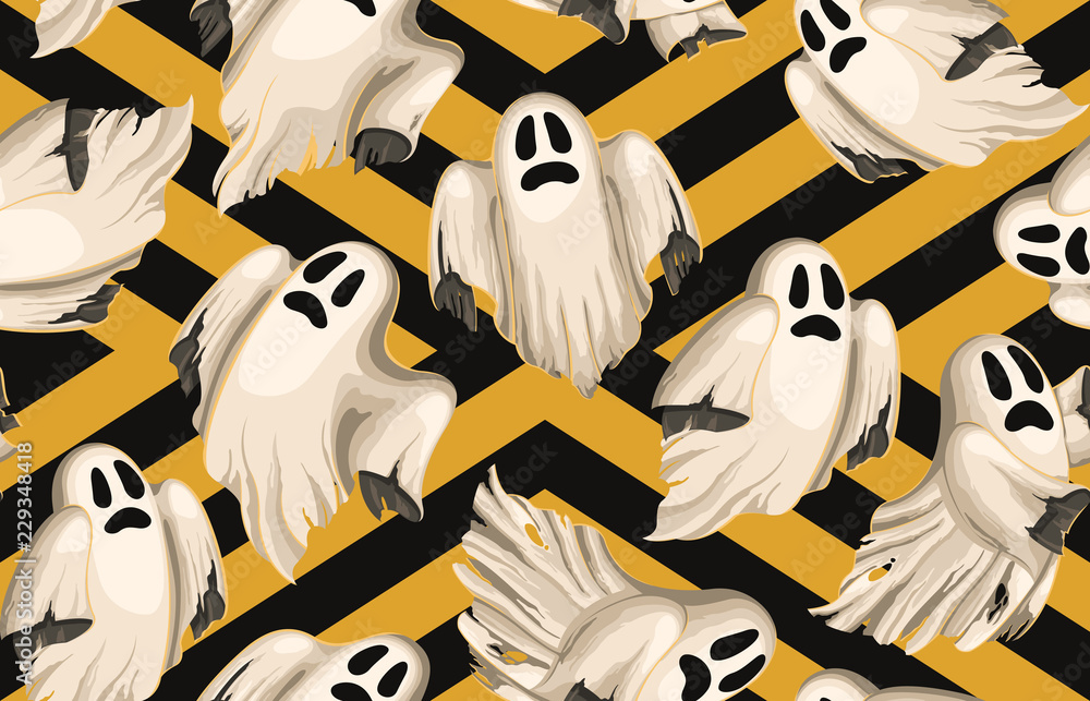 Wall mural halloween seamless pattern. digital design elements for halloween. perfect for decoration, wrapping 