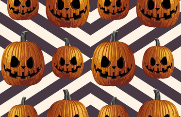 Halloween Seamless Pattern. Digital design elements for Halloween. Perfect for decoration, wrapping papers, greeting cards, web page background and other print projects.
