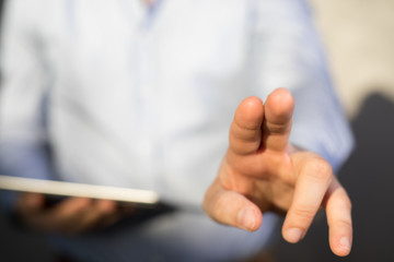 Obraz premium touch finger