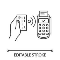 NFC payment linear icon