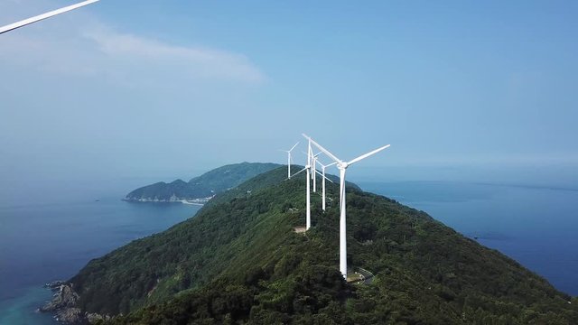 佐田岬 風力発電ドローン空撮
