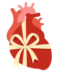 Donate Organ New Heart Illustration