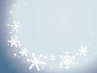 Blue wind and snow background