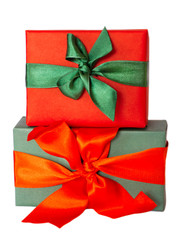 Group of presents and gift boxes isolated