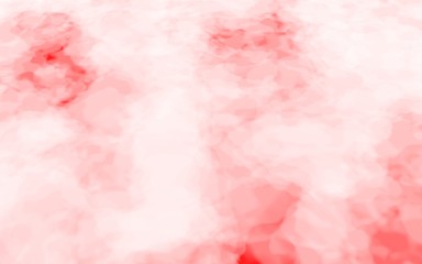 Background of abstract white color smoke isolated on red color background. The wall of white fog. 3D illustration
