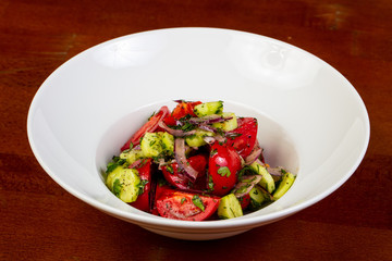 Vegan salad with tomato