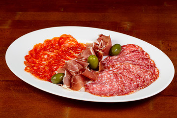 Italian sausages plate