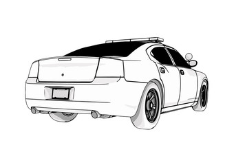 police car vector