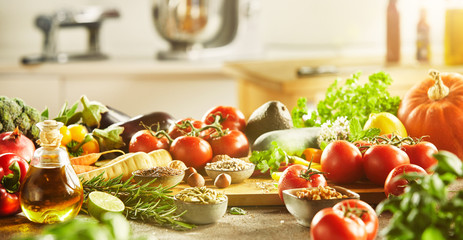 Assorted vegetables sitting on cutting board