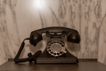 Vintage Retro Telephone on a Desk