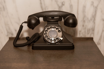 Vintage Retro Telephone on a Desk