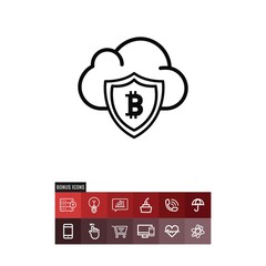 Bitcoin vector icon