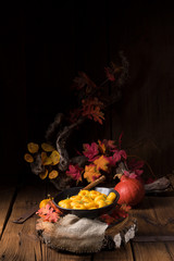 delicious autumnal dumplings with hokkaido pumpkin puree