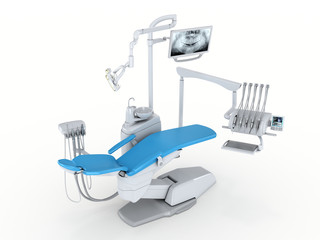 3D rendering modern dental chair