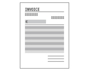 納品書　書類　紙　インボイス　ユーロ