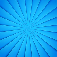 Blue rays in paper style. Diagonal line and stripes background. Vector illustration for design