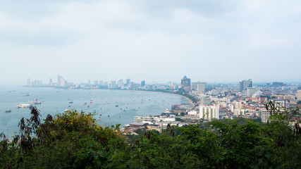 The most beautiful Viewpoint Pattaya Beach in Pattaya city Chonburi,Thailand.