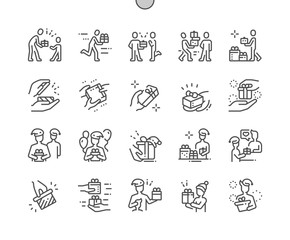 Giving Well-crafted Pixel Perfect Vector Thin Line Icons 30 2x Grid for Web Graphics and Apps. Simple Minimal Pictogram