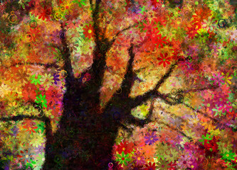 Obraz na płótnie Canvas Colorful Abstract Tree