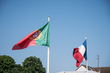 drapeaux France Portugal