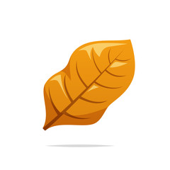 Tobacco leaf cartoon vector isolated