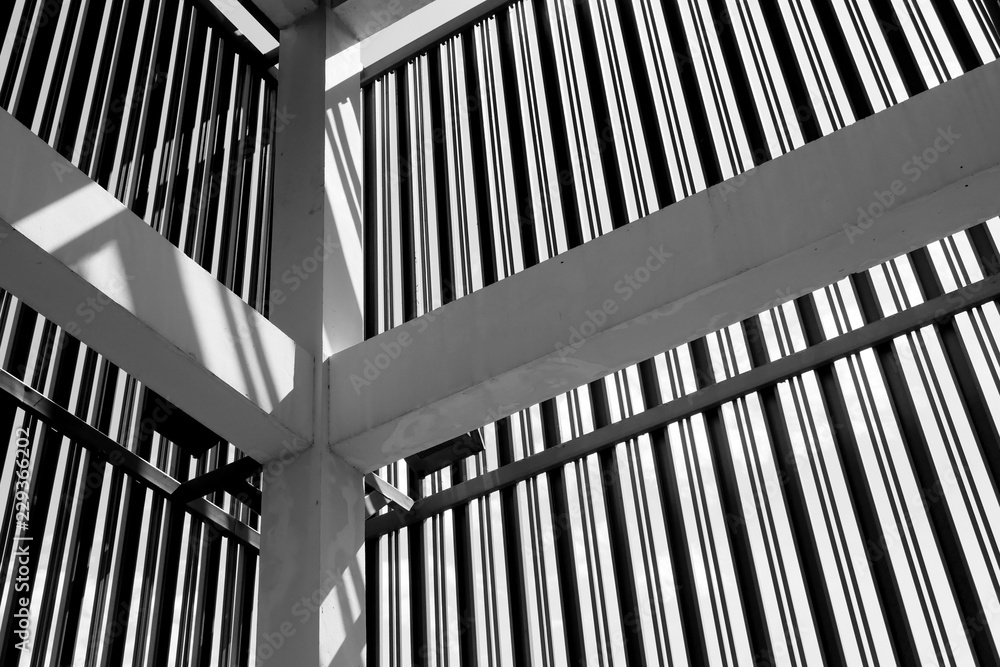 Fototapete abstract background architecture lines. modern architecture detail