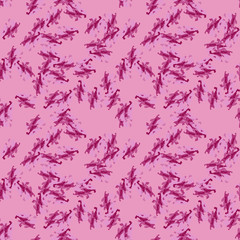 UFO military camouflage seamless pattern in different shades of pink color