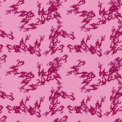 UFO military camouflage seamless pattern in different shades of pink color