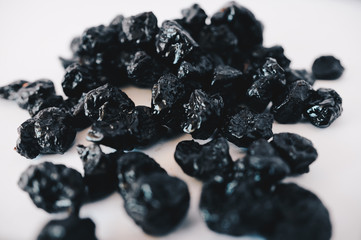 Dried prunes isolated