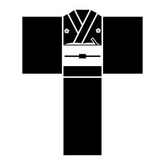 ベクター　着物　留袖　正月　アイコン　