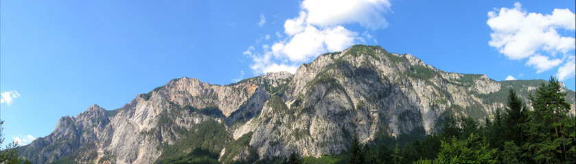 Wide angle panorama of alps